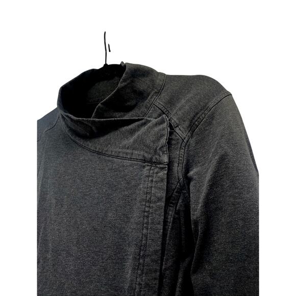Lululemon Coast Easy Wrap dark grey heathered button jacket size 10 - Picture 3 of 9